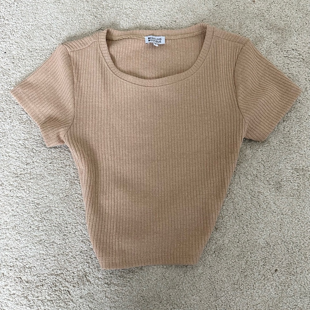 Beginning Boutique Open Back Crop Top